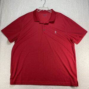 IZOD Golf Polo Shirt Mens XXL Red Wicking Mesh Polo Shirt
